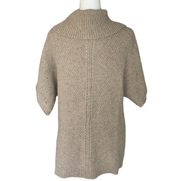 Coldwater Creek Tan Cashmere Blend Cowl Neck Dolman Sleeve Sweater - 10 / 12 - Picture 5 of 10